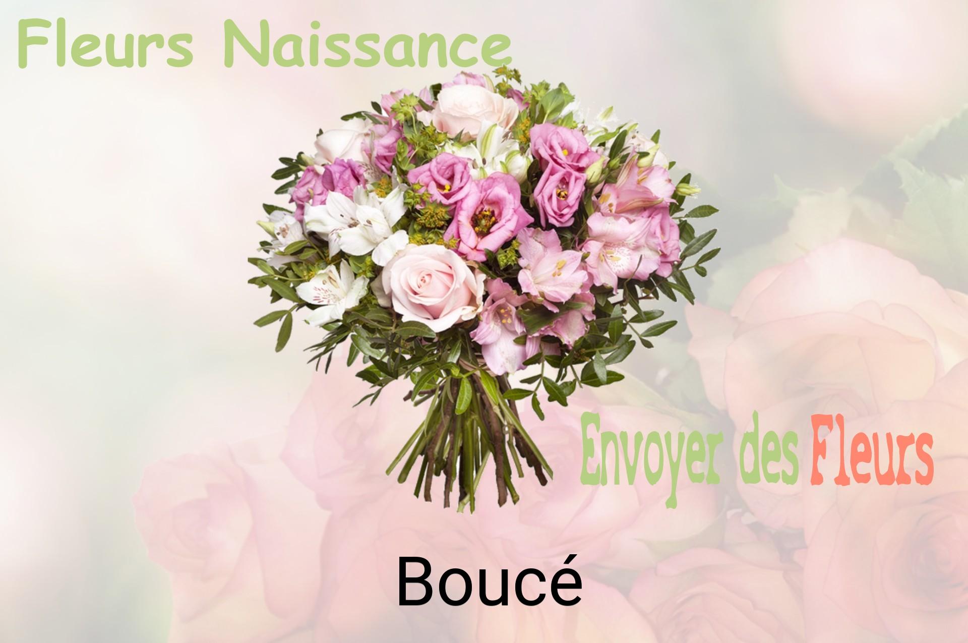 Bouquet de fleurs de naissance livré à Boucé